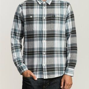 RVCA Men's Plaid Button-Down Shirt - Flannel
